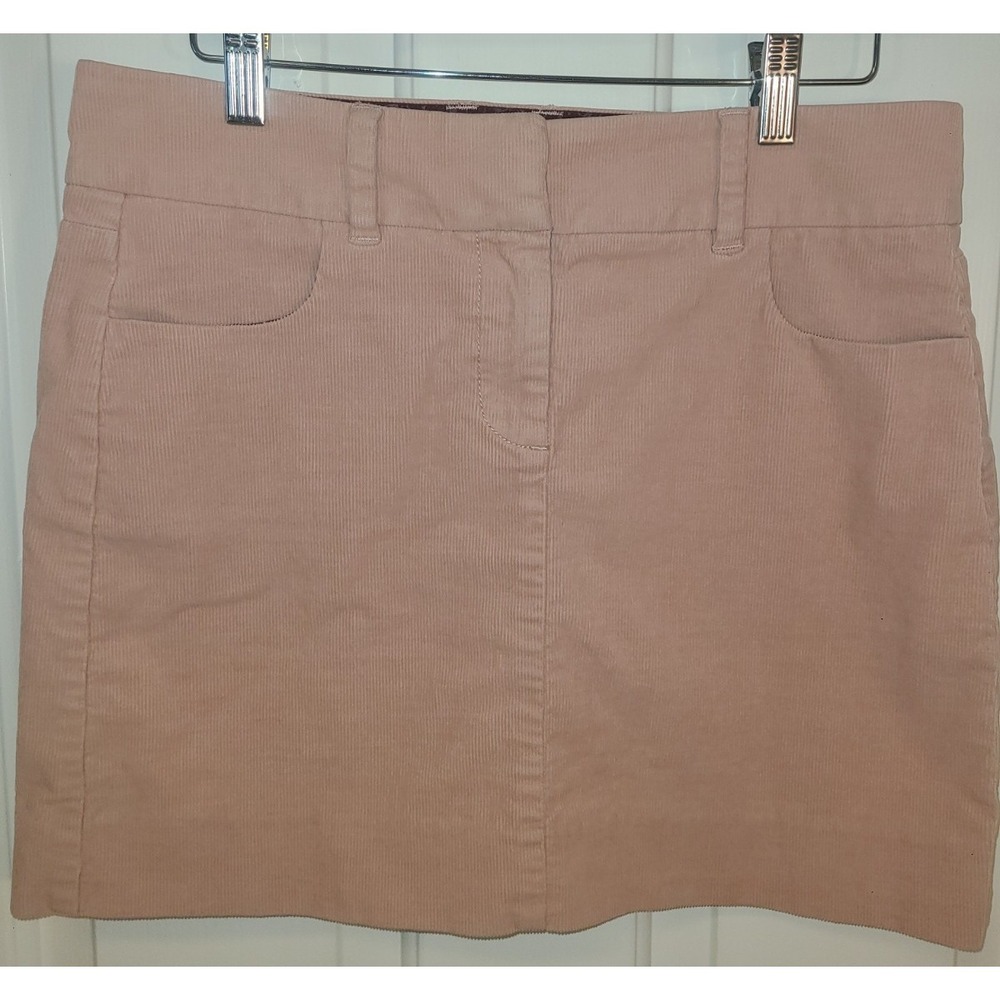 J CREW Vintage Mini Skirt Stretch Cotton Blend Corduroy Pink/Mauve Size 4 Preppy